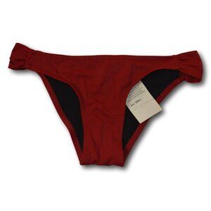 Sunflower Swimwear Bikini Bottom with Shirred Side Burgundy Size: S Small NWT